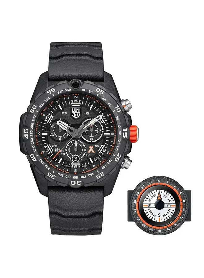 Luminox Men's Chronograph Round Shape Rubber Wrist Watch XB.3741 - 45 Mm