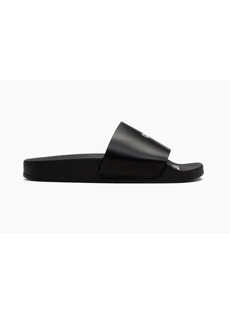 OFF-WHITE Black Logo Slip-on Slides - Image 1