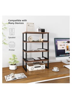 ARNOTEC Wooden monitor stand, office home, desktop storage rack, suitable for laptops, desktop computers, iMac, (50x20x9cm wood color)  - Image 5