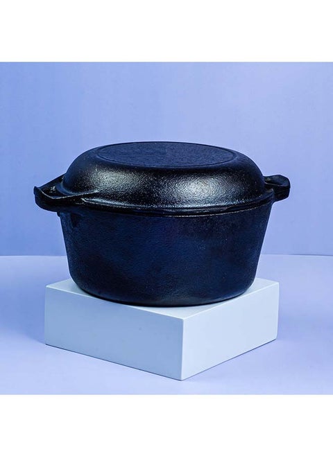 2-in-1 Cast Iron Double Dutch Oven