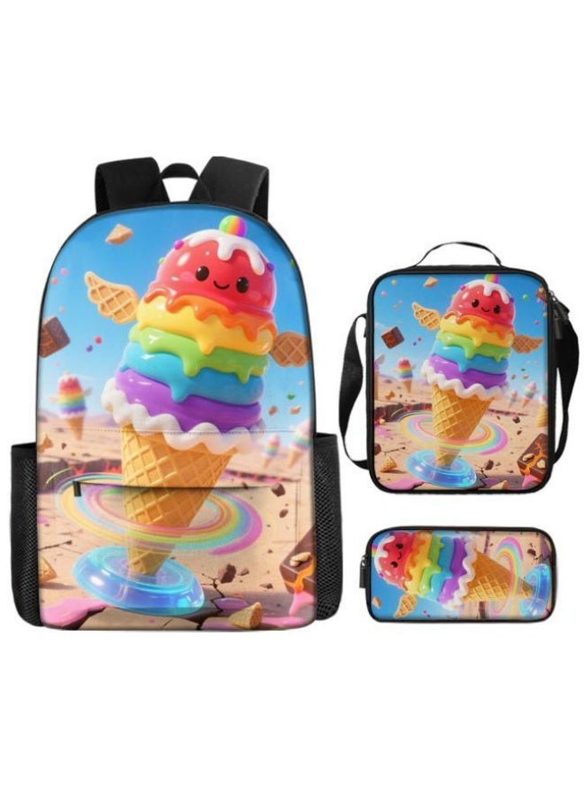 واضح من النار حقائب الظهر + حقائب اليد + حقائب القرطاسية | موسم العودة إلى المدرسة / هدايا المهرجان | حقيبة كرتونية من ثلاث قطع، سهلة التعامل مع مناسبات مختلفة (متوفرة للطلاب والأطفال ونزهايات الأصدقاء وتسلق الجبال والمدرسة وما إلى ذلك) - 34 - Image 5