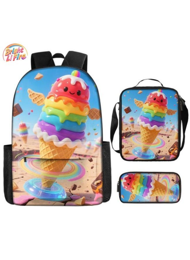 واضح من النار حقائب الظهر + حقائب اليد + حقائب القرطاسية | موسم العودة إلى المدرسة / هدايا المهرجان | حقيبة كرتونية من ثلاث قطع، سهلة التعامل مع مناسبات مختلفة (متوفرة للطلاب والأطفال ونزهايات الأصدقاء وتسلق الجبال والمدرسة وما إلى ذلك) - 34 - Image 1