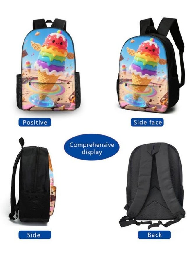 واضح من النار حقائب الظهر + حقائب اليد + حقائب القرطاسية | موسم العودة إلى المدرسة / هدايا المهرجان | حقيبة كرتونية من ثلاث قطع، سهلة التعامل مع مناسبات مختلفة (متوفرة للطلاب والأطفال ونزهايات الأصدقاء وتسلق الجبال والمدرسة وما إلى ذلك) - 34 - Image 4