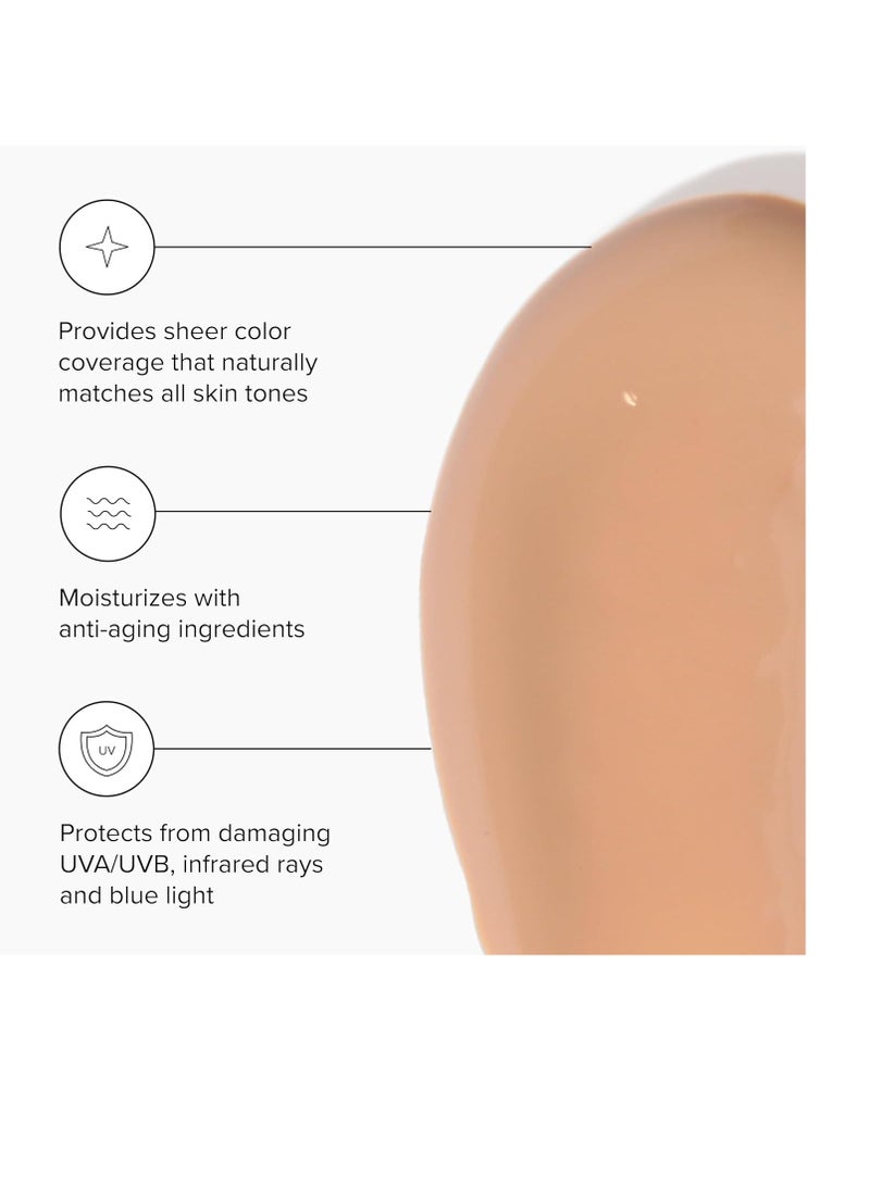 DRMTLGY DRMTLGY Anti-Aging Tinted Moisturizer with SPF 46. Universal Tint. All-In-One Light Coverage Sheer Tinted Face Sunscreen with Broad Spectrum Protection Against UVA and UVB Rays. 1.7 oz  - Image 2