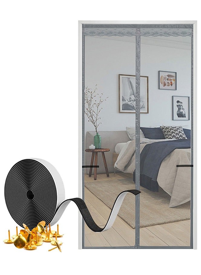 Self-Sealing Magnetic Screen Door Curtain,Keep Mosquitoes and Bugs Out, Enjoy Fresh Air in Your Living Room and Kitchen  - Image 1