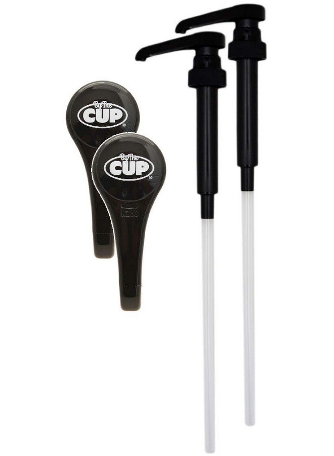 By The Cup Universal Black Coffee Syrup Pump (Pack of 2) - Fits Upouria, Torani Syrups, Davinci, Monin (1L Plastic Only), and Jordan's Skinny Syrups - Image 1
