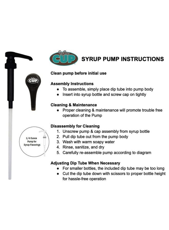 By The Cup Universal Black Coffee Syrup Pump (Pack of 2) - Fits Upouria, Torani Syrups, Davinci, Monin (1L Plastic Only), and Jordan's Skinny Syrups - Image 4