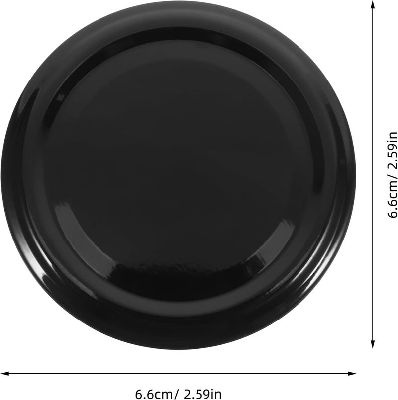 50pcs 63mm Black Metal Jar Lids with Lattice Pattern Leak-proof Sealing Caps for Wide Mouth Glass Canning Jars Reusable Storage Covers for Home Food Preserving - Image 2