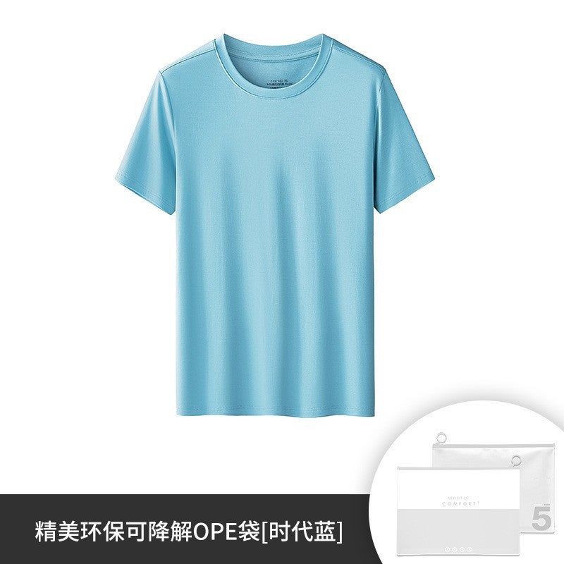 Generic Modal Dual-Sided Slim Fit Tees for Couples 7100A-Women's Crewneck T-Shirt