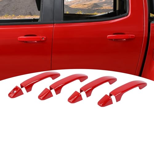 PDKLIN for Colorado Door Handle Cover Trim for Chevy ColoradoGMC Canyon 20142022 Red Exterior Accessories 4pcs - Image 1