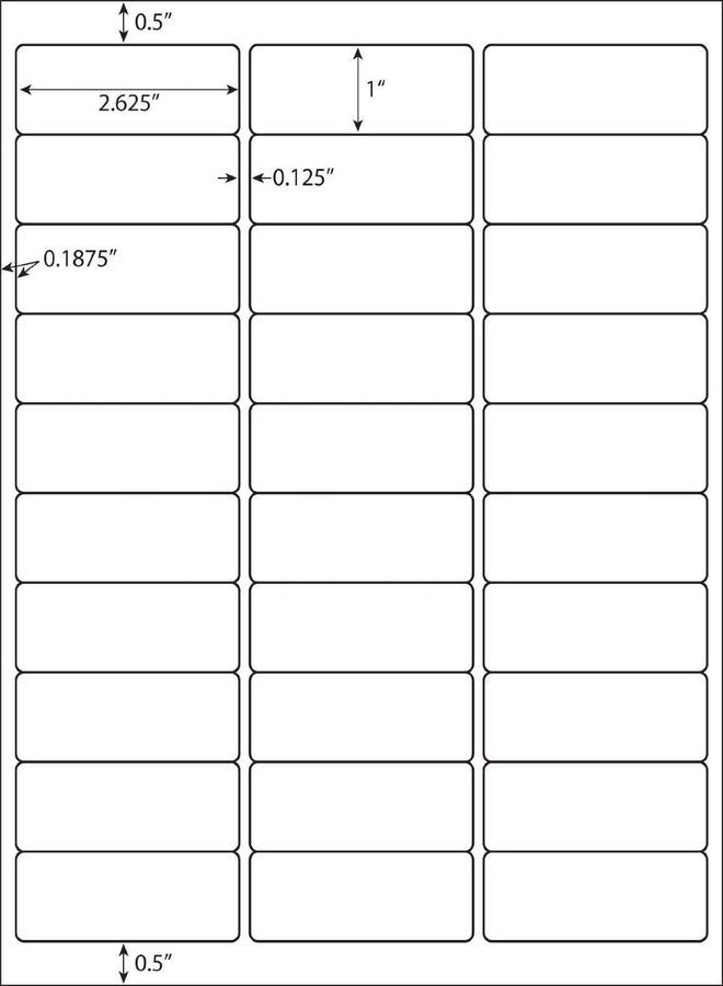 MBLABEL 30 up Label 1" x 2-5/8" Shipping Address Labels, FBA Barcode Sticker, 100 Sheets 30 Per Page Mailing Label for Laser/Inkjet Printers (3000 Labels) - Image 2