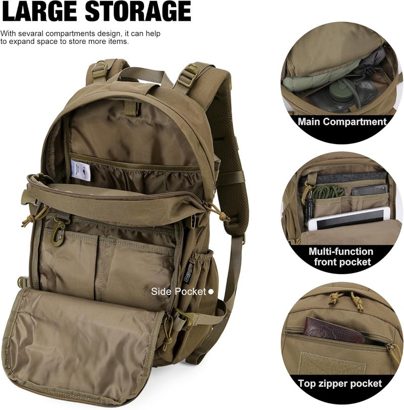 Mardingtop Small Tactical Backpack,Molle Hiking Backpack for Backpacking,Cycling and Biking,15L/25L Backpack - Image 5