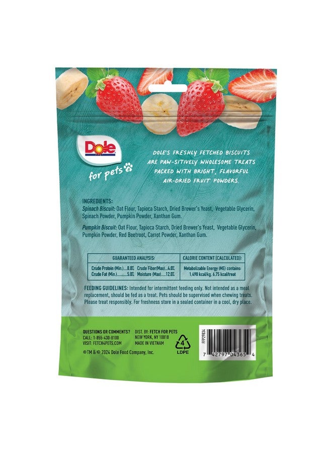 Dole for Pets - Freshly Fetched Banana & Strawberry Dog Biscuits | Real Fruit Flavor | Vegan Crunchy Snacks | No Wheat, Corn, Soy or Artificial Additives, 7oz Pack - Image 5