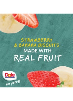 Dole Dole for Pets - Freshly Fetched Banana & Strawberry Dog Biscuits | Real Fruit Flavor | Vegan Crunchy Snacks | No Wheat, Corn, Soy or Artificial Additives, 7oz Pack  - Image 2