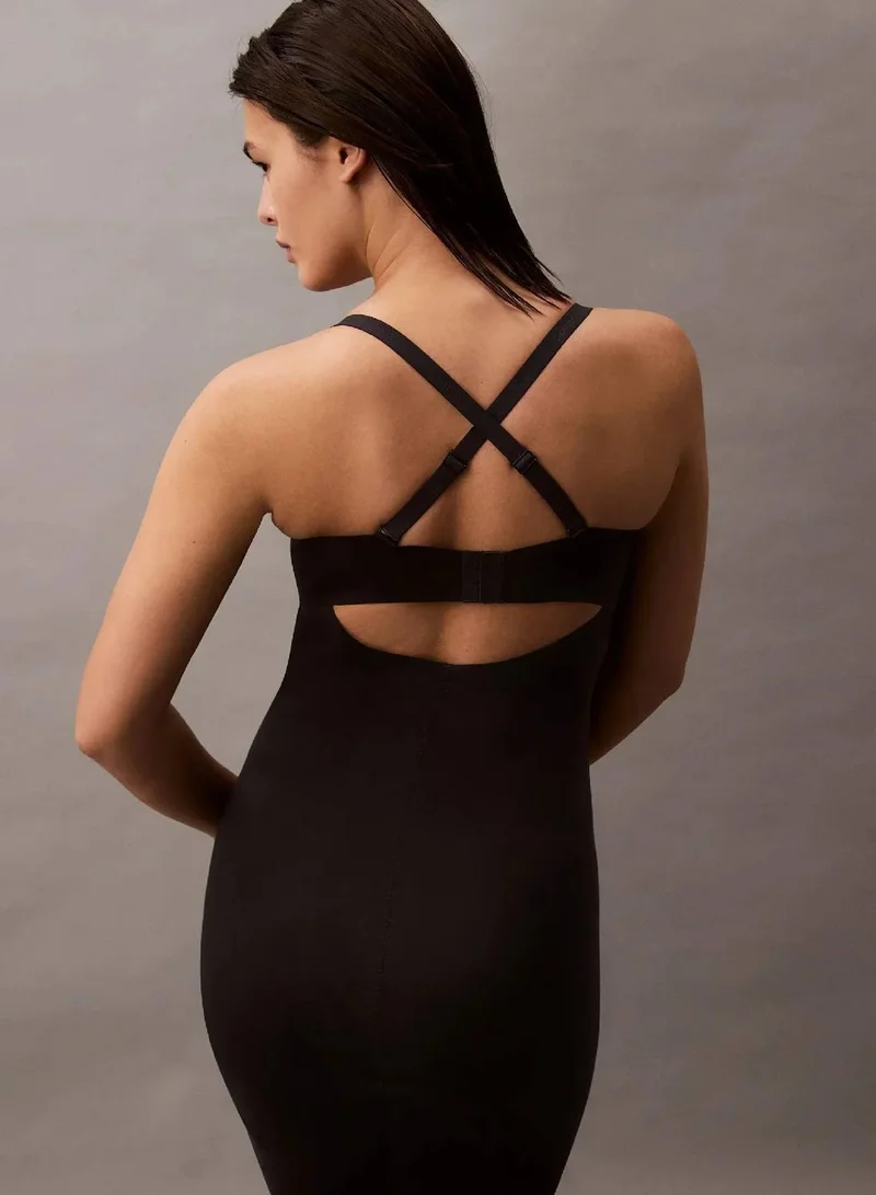 Calvin Klein Black Slip Dress - Stay Put Stretch for Women | Best Price UAE