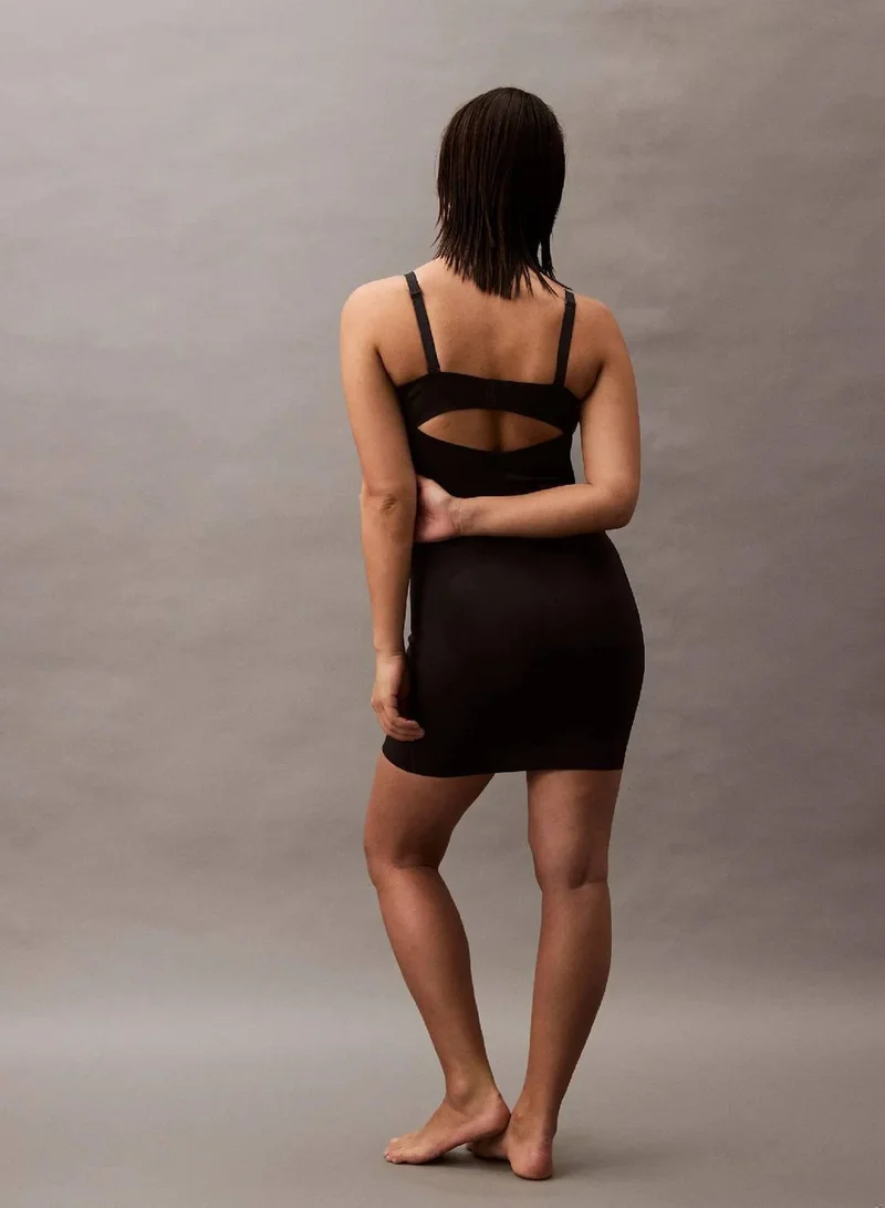 Calvin Klein Black Slip Dress - Stay Put Stretch for Women | Best Price UAE