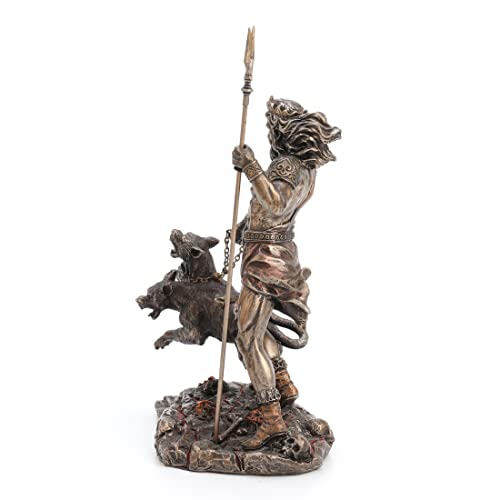 Veronese Design 9" Tall Hades Greek God of The Underworld with Cerberus Resin Statue Bronze Finish - Image 3
