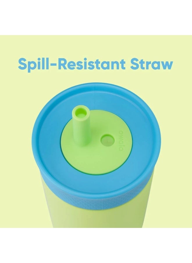 Owala Kids Insulation Stainless Steel Tumbler with Spill Resistant Flexible Stra - Image 2