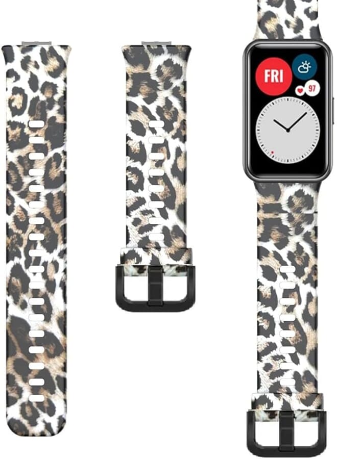 Silicone Replacement Strap for Huawei Watch Fit 2 Women Men Flower Strap Compatible with Huawei Watch Fit2