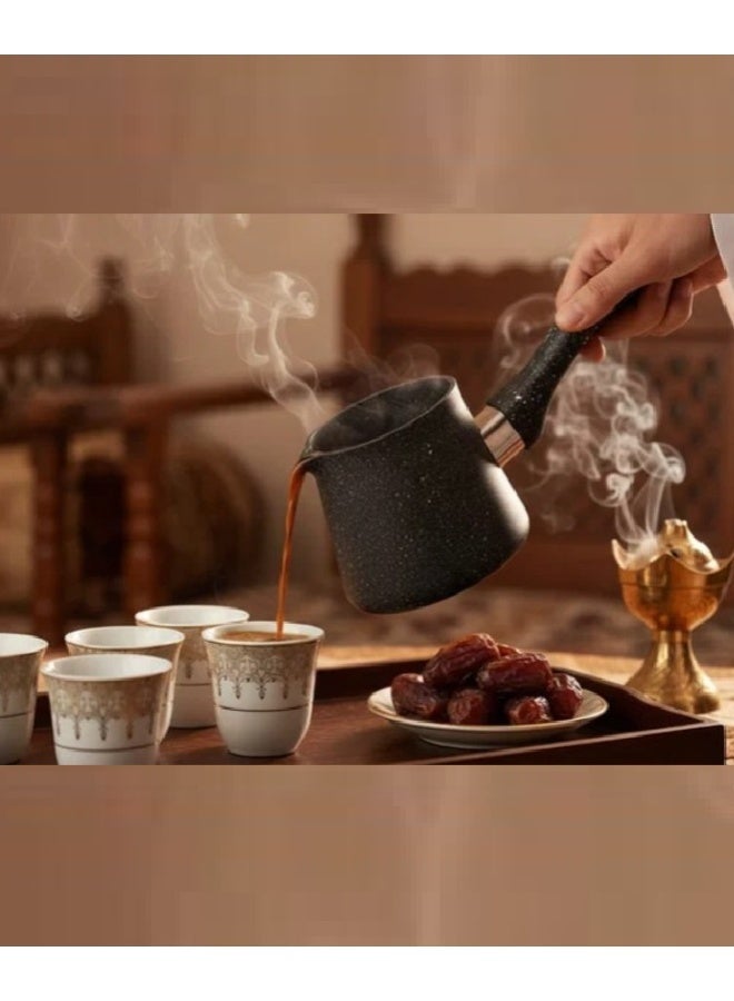 ركوة وعاء القهوة المانع للالتصاق ياتي بعدة مقاسات 175/350/500/750/1000/1500ml  صناعه تركية - Image 2