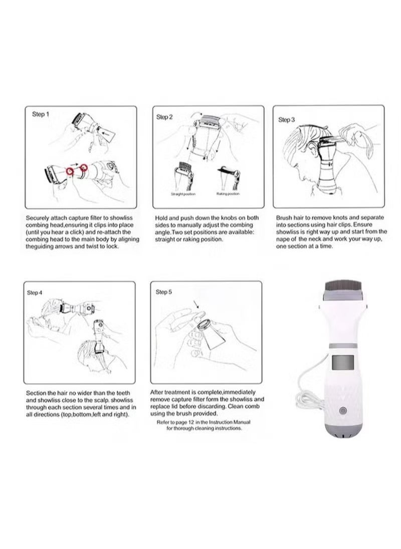 Generic - Electric Anti-Lice Comb - Ergonomic, Safe & Effective Lice Removal for Children & Pets - Professional Hair Filter Tool with Enhanced Features - Image 1