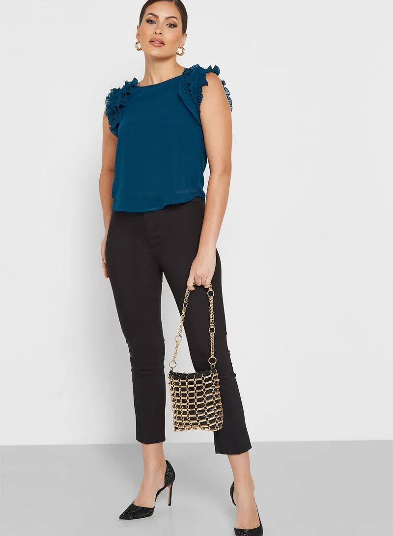Zoey Ruffle Sleeve Top