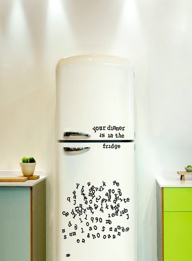 صك UK حروف مغناطيسية من Suck UK - حروف مغناطيسية للثلاجة - أرقام مغناطيسية - حروف أبجدية مغناطيسية - حروف وأرقام مغناطيسية - مغناطيس للمطبخ - خطوط آلة كاتبة - حروف لوحة الرسائل - ديكور للثلاجة - أسود - Image 5