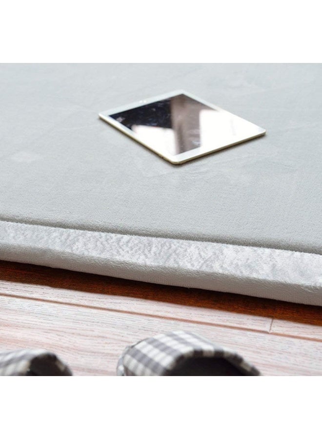 Loartee Nursery Rug Coral Velvet Crawling Mat Area Rugs Crawling Mat (5.0'x 6'8", Gray) for Toddler Children Play Mat Yoga Mat Exercise Pads Carpet - Image 3