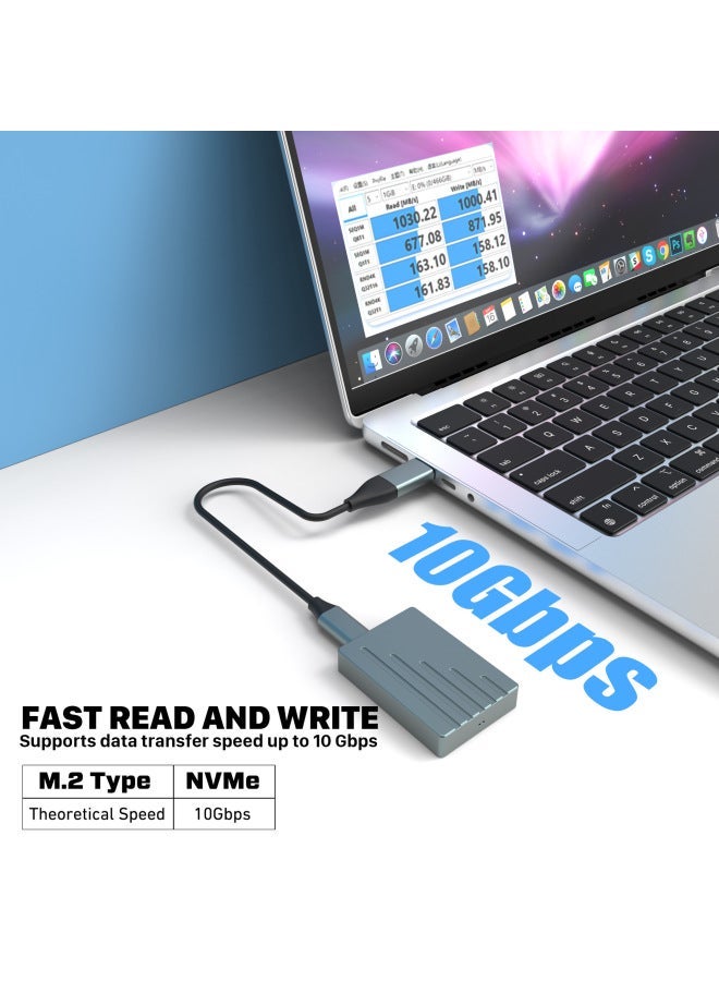 M2 Solid-state Hard Disk Box Reads 10G Compact 2230 Portable NVME Single Protocol Aluminum Alloy With Magnetic Storage-Color:236b Double Connector  - Image 4
