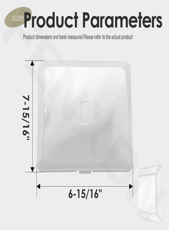 FENXDN 2 Pack Replacement Bathroom Vent Fan Light Lens Cover for Br-oan S97013662, S97014094, 655, 659, 695, 678, 679, 680, HD50L, HD80L Bathroom Fan Lens Models - Image 2
