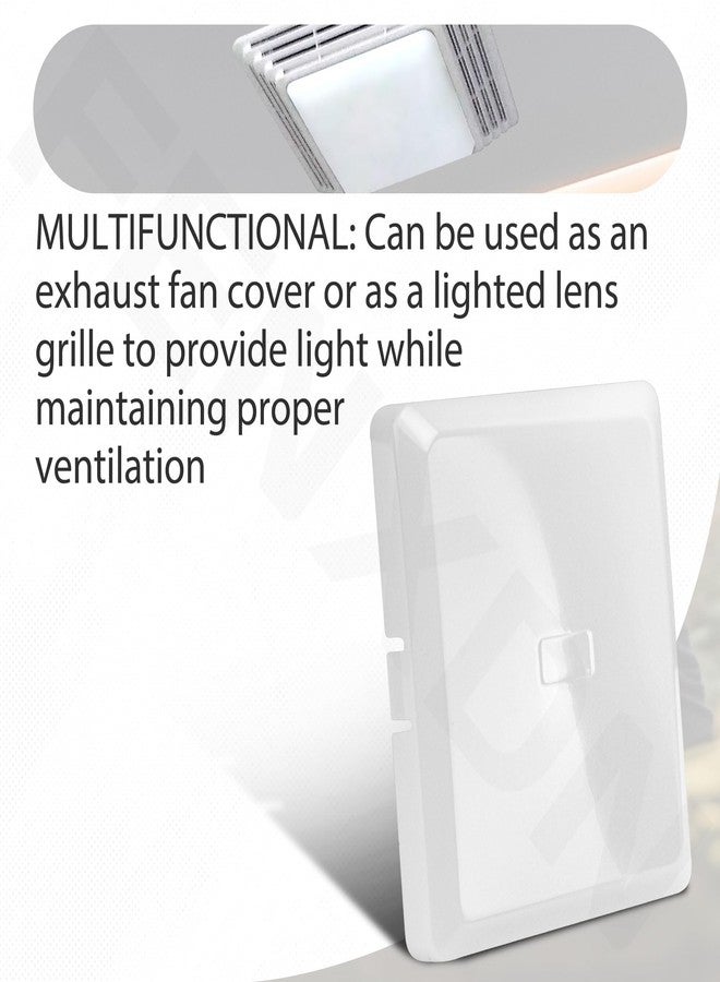FENXDN 2 Pack Replacement Bathroom Vent Fan Light Lens Cover for Br-oan S97013662, S97014094, 655, 659, 695, 678, 679, 680, HD50L, HD80L Bathroom Fan Lens Models - Image 5