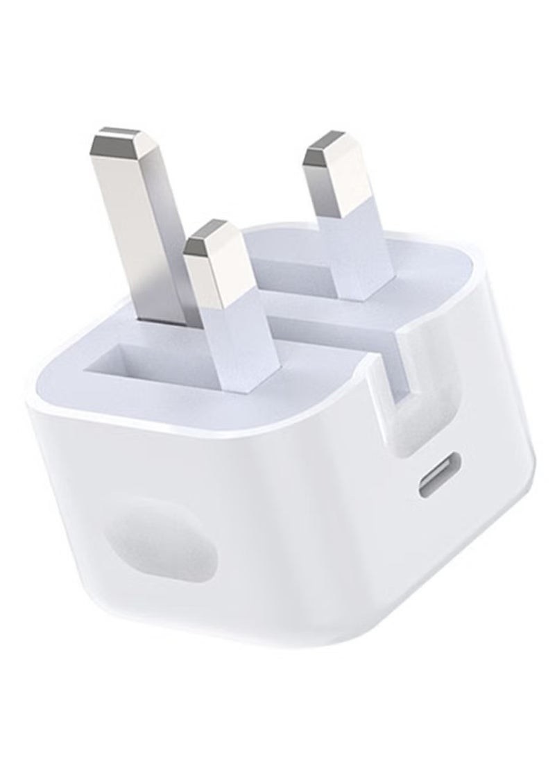 رياكلاود محول شحن سريع USB C 35 وات لهاتف iPhone، شاحن حائط Power Block من النوع C، محول قابس، مع كابل شحن سريع 35 وات بطول 1 متر، متوافق مع iPhone 16 Pro Max وiPhone 16 Pro وiPhone 16 Plus وiPhone 16 وiPhone 15 Pro Max وiPhone 15 Pro وiPhone 15 Plus وiPhone 15، أبيض - Image 5