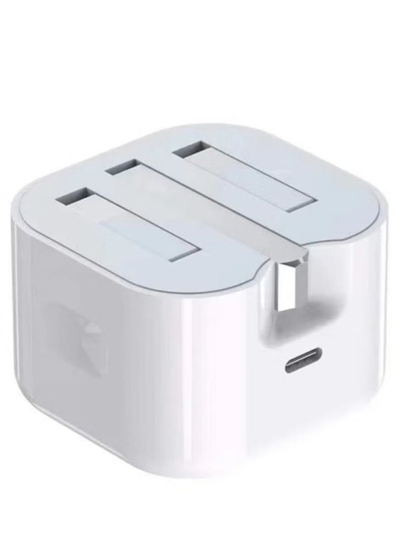 رياكلاود محول شحن سريع USB C 35 وات لهاتف iPhone، شاحن حائط Power Block من النوع C، محول قابس، مع كابل شحن سريع 35 وات بطول 1 متر، متوافق مع iPhone 16 Pro Max وiPhone 16 Pro وiPhone 16 Plus وiPhone 16 وiPhone 15 Pro Max وiPhone 15 Pro وiPhone 15 Plus وiPhone 15، أبيض - Image 4