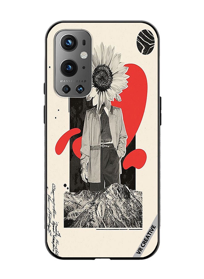 VR CREATIVE Protective Case Cover For OnePlus 9 Pro Flower Face Of A Man Design Multicolour - Image 1