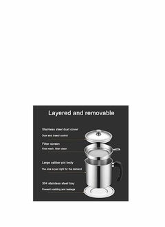 KASTWAVE All 304 Stainless Steel Grease Strainer and Container - 1.2 L/1.3 Quart Oil Storage Pot Grease Keeper - with Dust-Proof Lid & Easy Grip Handle - for Bacon Fat, Kitchen Cooking or Frying Oil  - Image 3