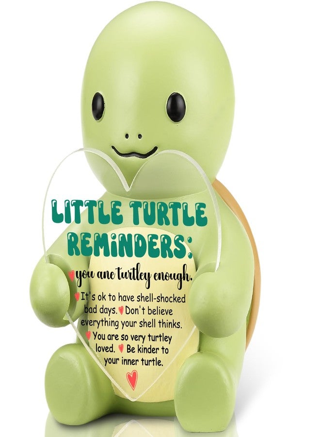 FOUGSTA Cute Turtle Resin Statue, Inspirational Office Desk Decor, Mental Health Encouragement Gift for Coworker, Friend, Motivational Gift for Women, Men, Teen, XXS43 - Image 1