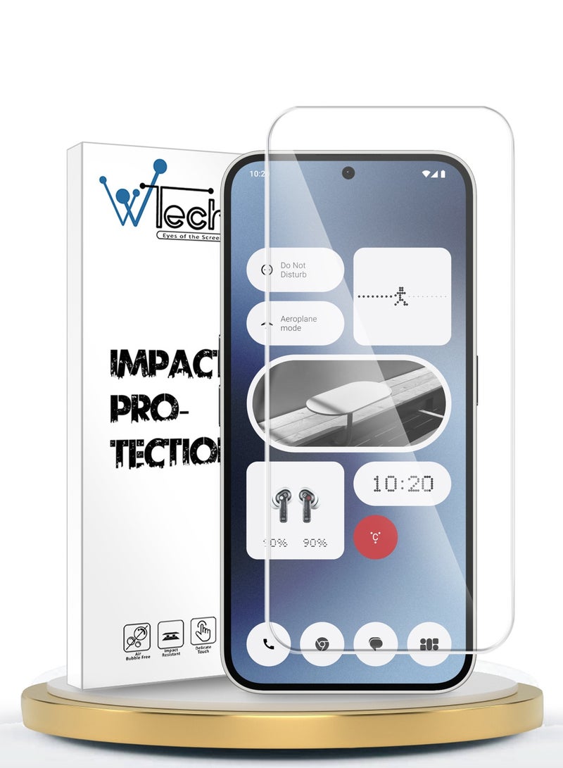 Wtech Nothing Phone 2a 5G 2024 / Nothing Phone (2a) Plus 5G 2024 Premium Series Curved Edges 9H 2.5D Tempered Glass Screen Protector - Clear - Image 1