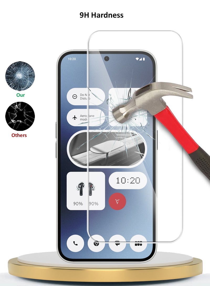 Wtech Nothing Phone 2a 5G 2024 / Nothing Phone (2a) Plus 5G 2024 Premium Series Curved Edges 9H 2.5D Tempered Glass Screen Protector - Clear - Image 3