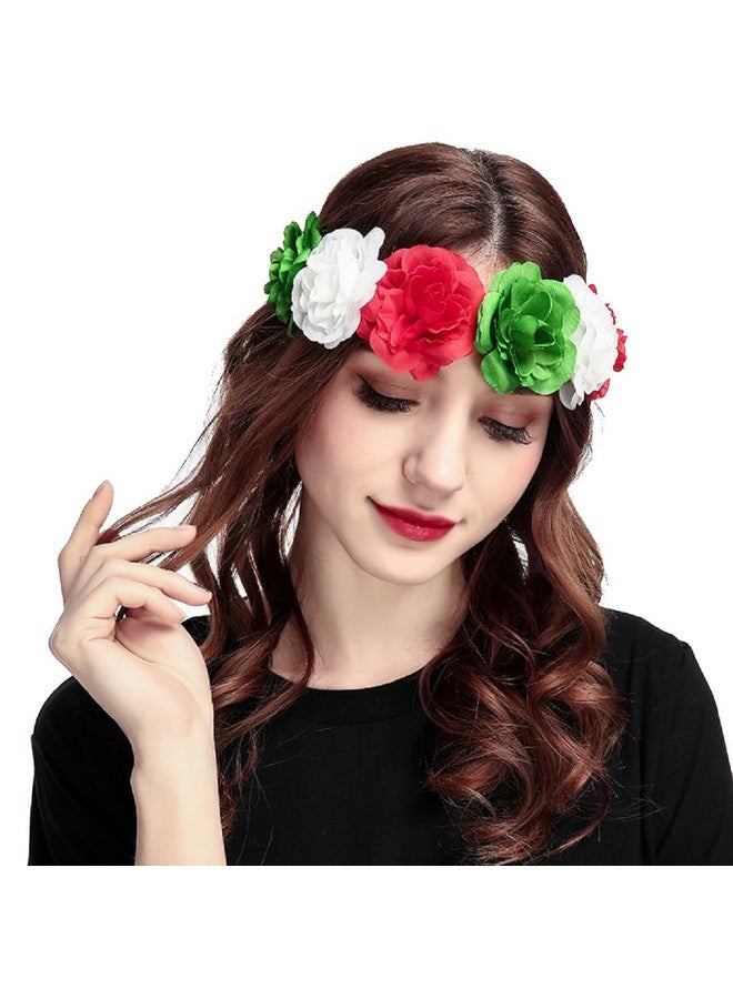 لوف سويتي عصابة رأس من زهور الورد والتاج الزهري وإكليل الشعر المكسيكي (عيد الميلاد) - Image 1