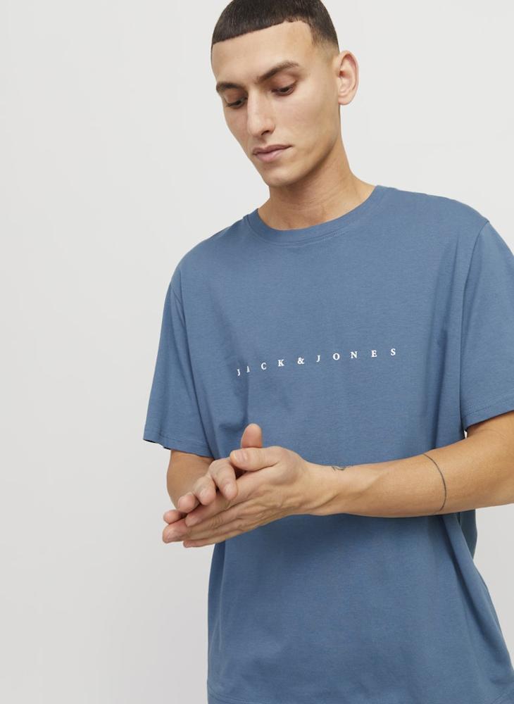 JACK & JONES Logo Crew Neck Regular Fit T-Shirt - Image 3