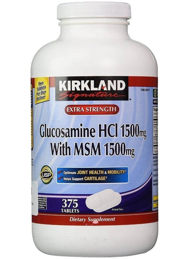 Kirkland Signature Extra Strength Glucosamine Hci 1500Mg With Msm 1500 Mg 375-Count Tablets  - Image 2