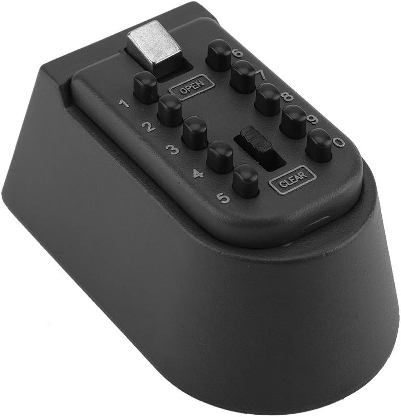 Aluminum Alloy Outdoor Security Lock Box Key Holder Door Hanging Storage Black - Image 1