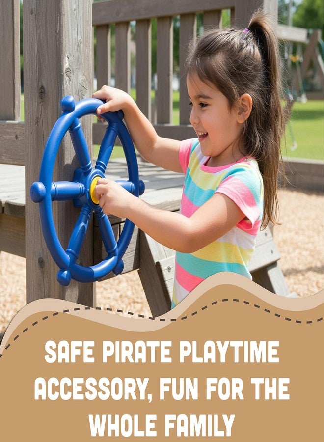 Squirrel Products Pirate Wheel 12" with Mounting Hardware, Made of Durable Weather-Resistant Plastic, for Kids Playgrounds - Blue - Image 4