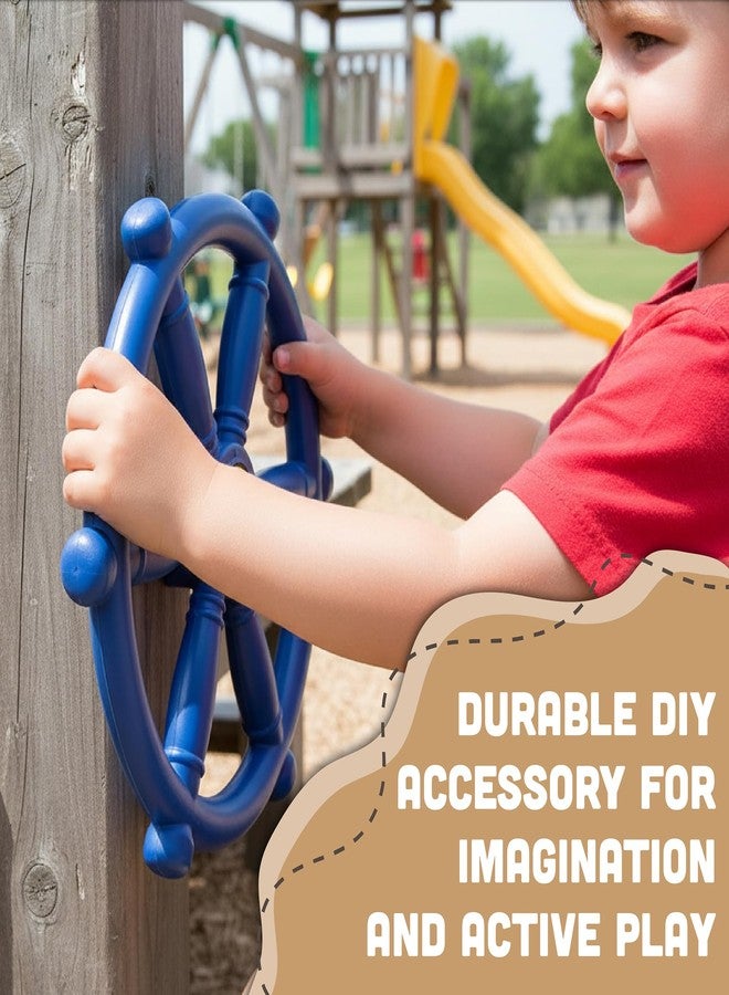 Squirrel Products Pirate Wheel 12" with Mounting Hardware, Made of Durable Weather-Resistant Plastic, for Kids Playgrounds - Blue - Image 5