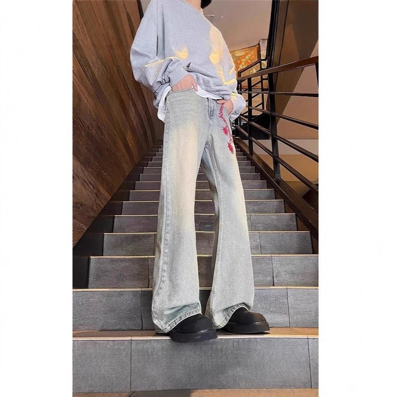 Unisex Classic Denim Jeans Loose Fit Daily Outdoor Wear - Image 2