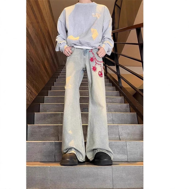 Unisex Classic Denim Jeans Loose Fit Daily Outdoor Wear - Image 5