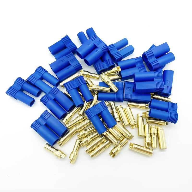 FLY RC 10 Pairs EC5 Banana Plug Connectors Female Male 50mm Gold Bullet Connector for RC ESC LIPO Battery Device Electric Motor EC5 - Image 3