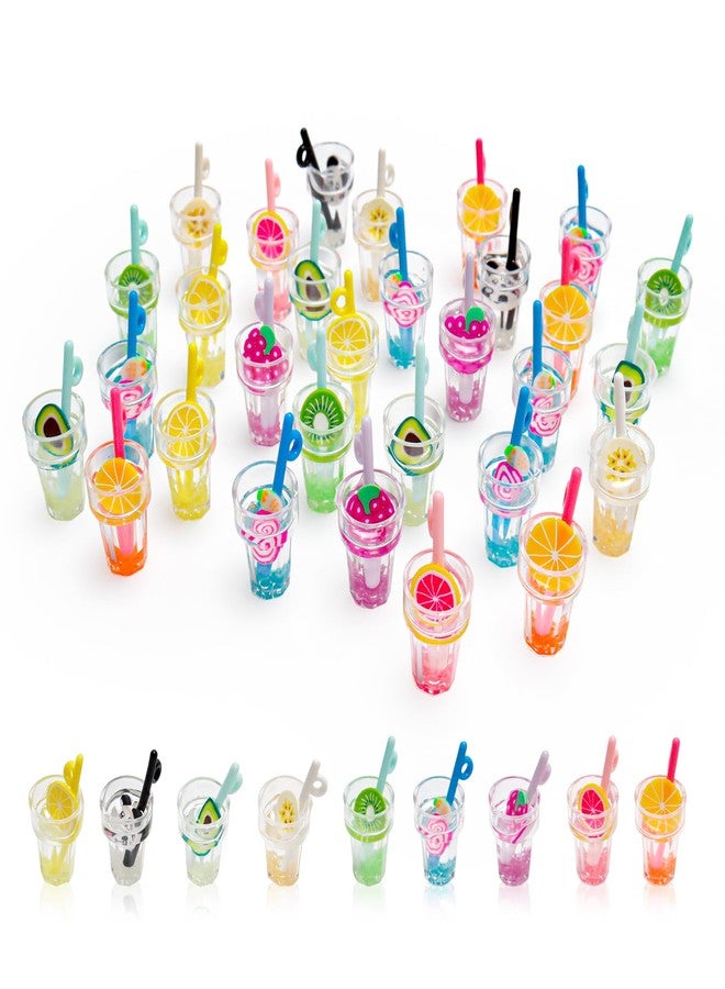 Aydinids 30 Pcs Miniature Food Drinks 1:12 Miniature Drink Juice Mini House Drink Accessories Bar Decor DIY Craft - Image 1
