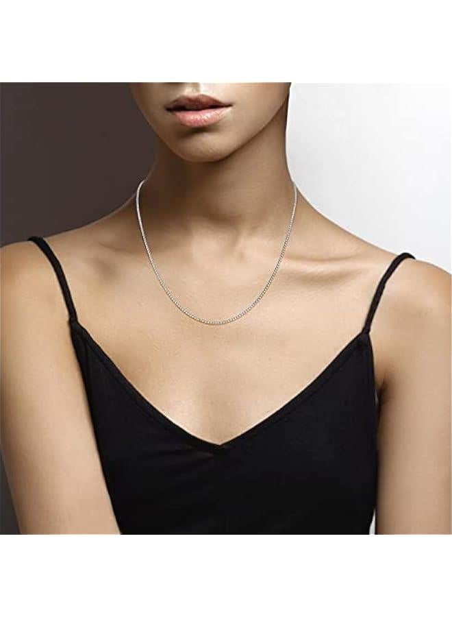 Arabest Italian 925 Sterling Silver Solid 2mm Round Box Chain Necklace for Women Men, Made in Italy - Image 3