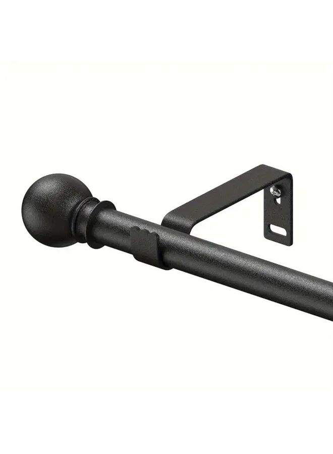 Modern Minimalist Adjustable Curtain Rod 30 145 Inches Matt Black Finish - Image 2